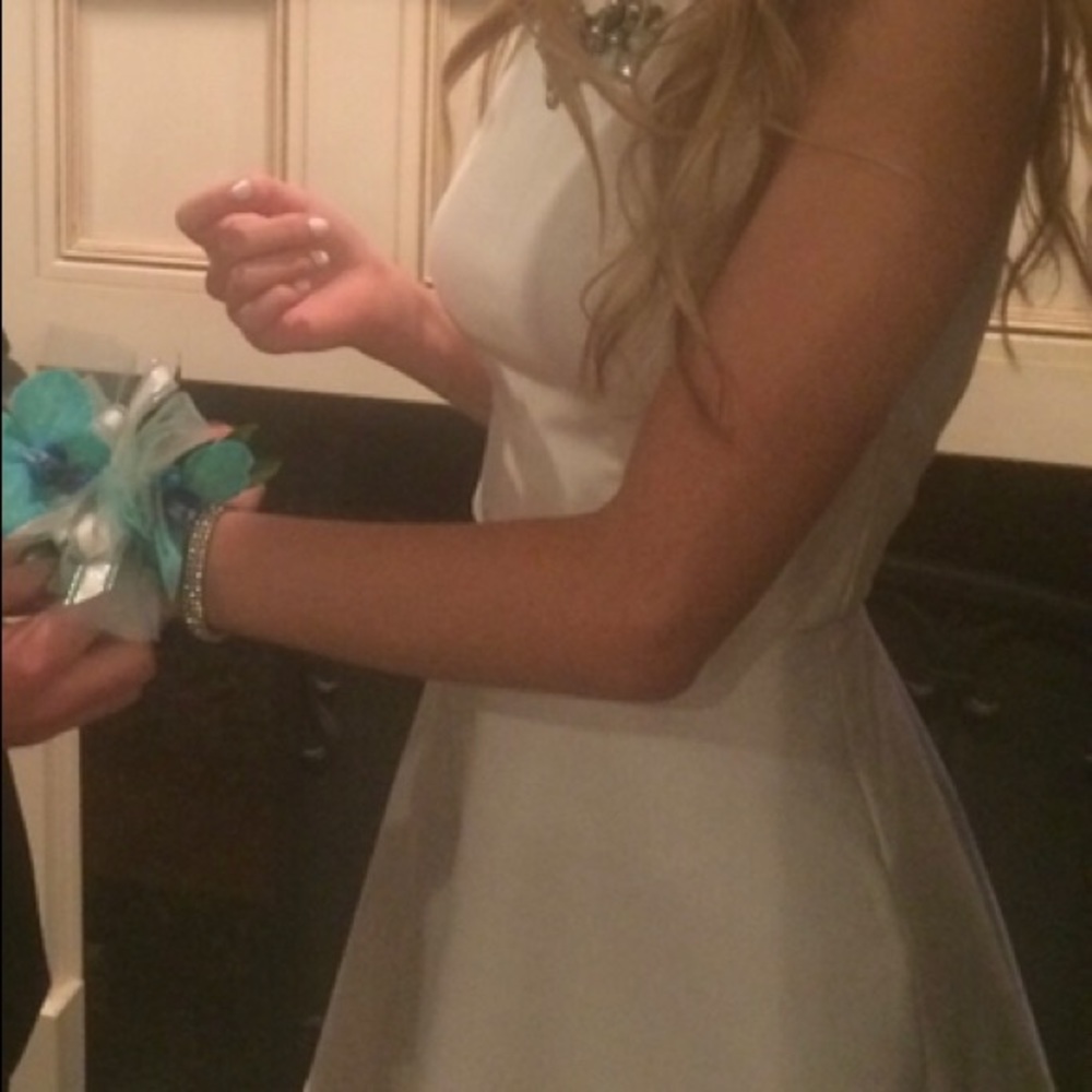 White skater dress